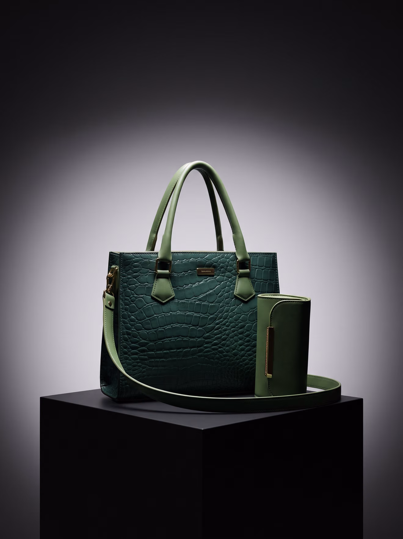 The Croc Office Tote Bag in Green, tote